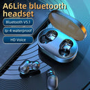 Fone de Ouvido Bluetooth 5.1 HiFi – Sem Fio, Esportivo, à Prova d'Água com Estojo de Carregamento