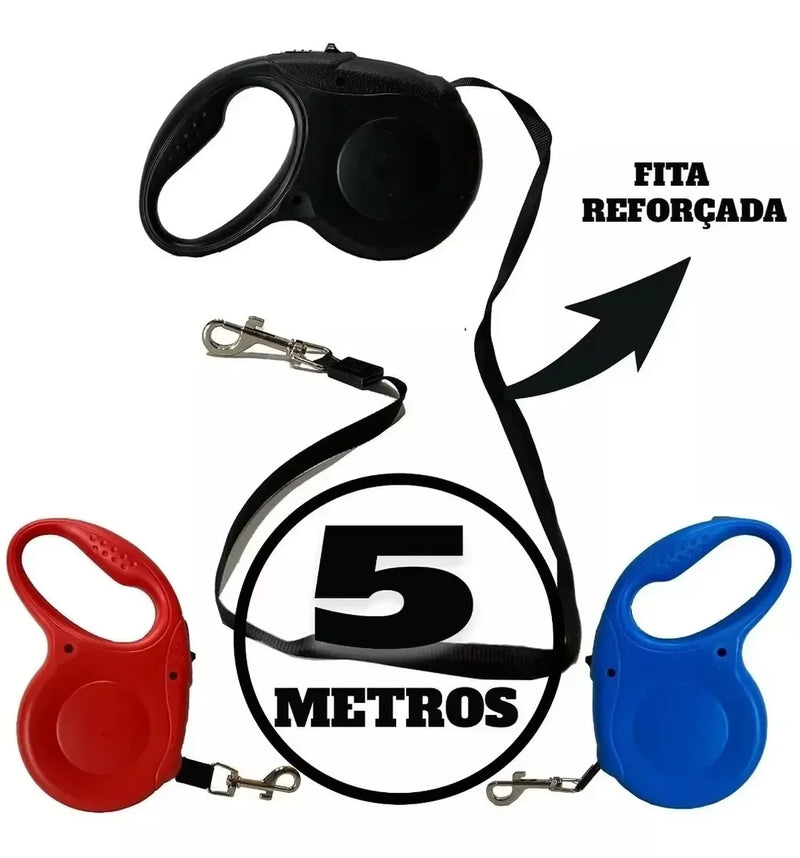 Coleiras Guia Retráteis e flexíveis