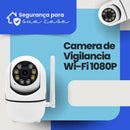 Câmera Babá IP Wi-Fi Inteligente 1080p com Giro, Visão Noturna, Varredura e Alerta de Movimento