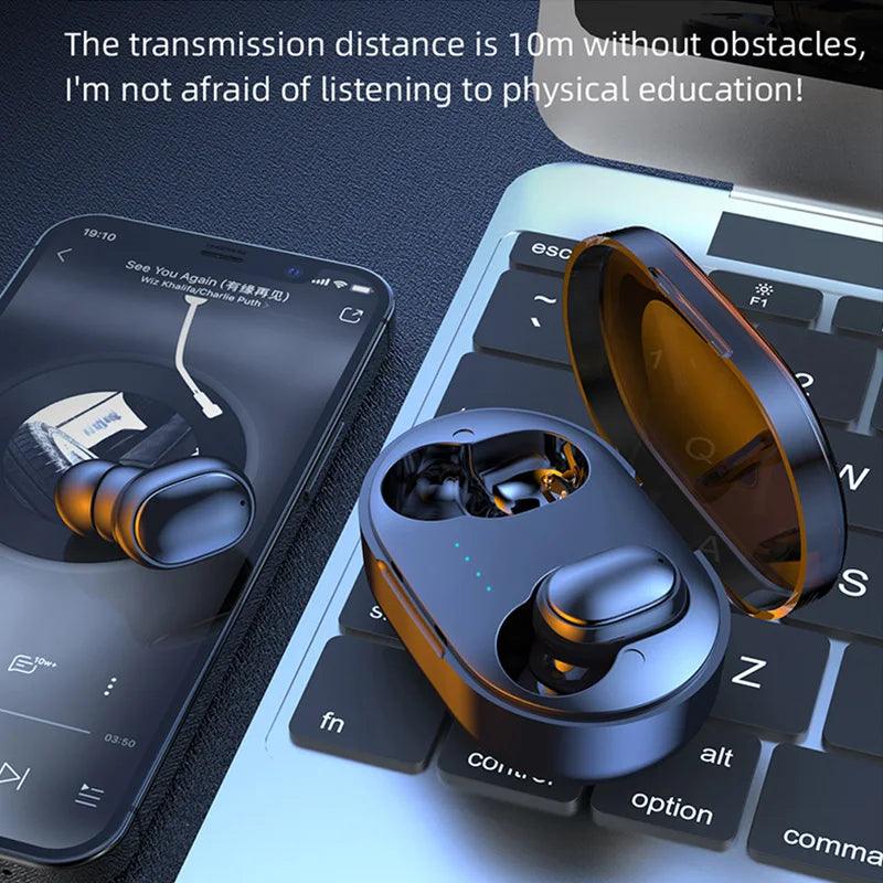 Fone de Ouvido Bluetooth 5.1 HiFi – Sem Fio, Esportivo, à Prova d'Água com Estojo de Carregamento