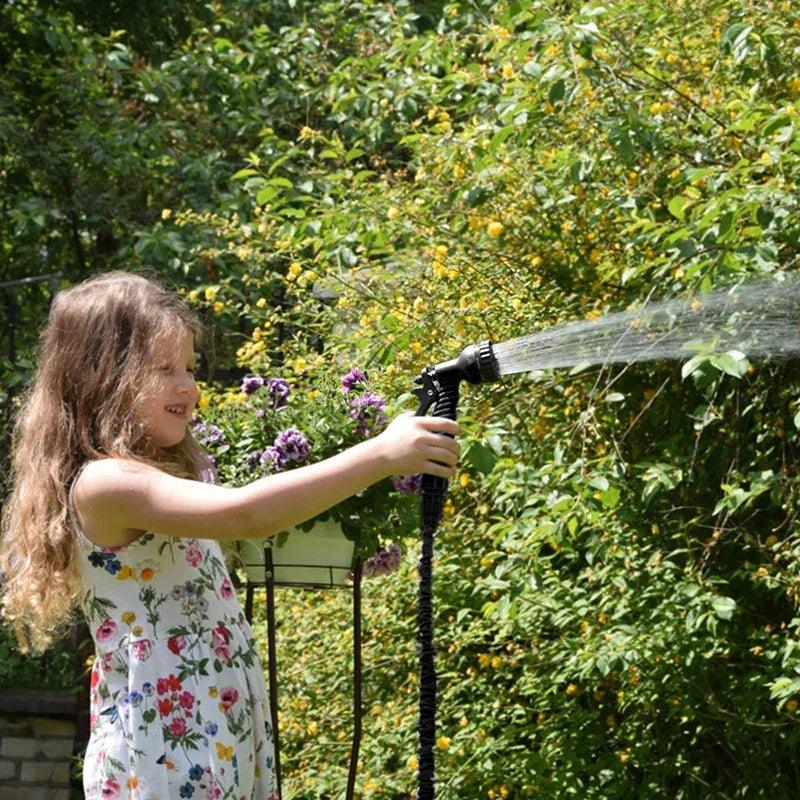 Mangueira Mágica Extensível com 7 Funções de Jato – Alta Pressão para Jardim e Lavagem de Carros