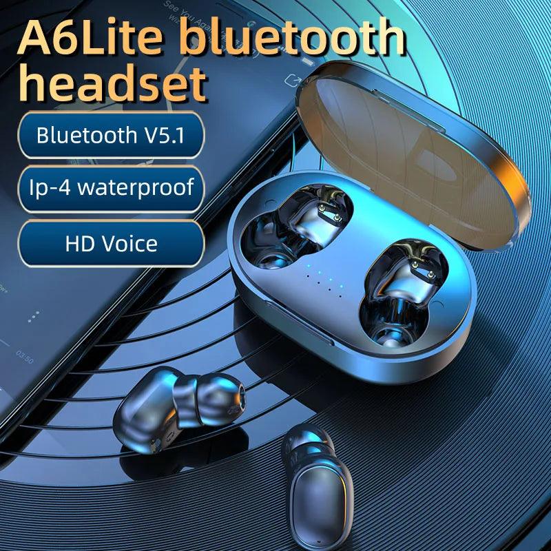 Fone de Ouvido Bluetooth 5.1 HiFi – Sem Fio, Esportivo, à Prova d'Água com Estojo de Carregamento